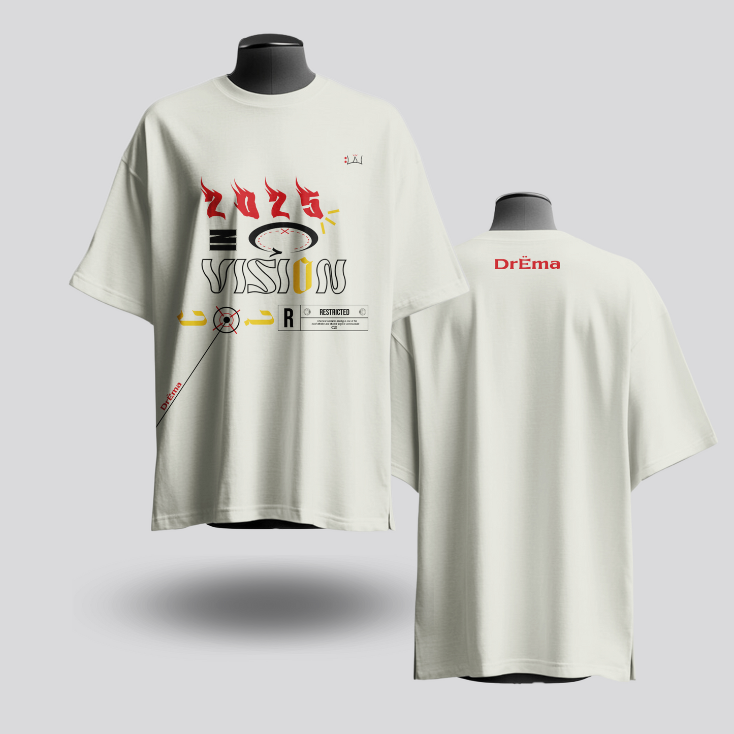 Vision 2025 Oversized T-Shirt - Beige